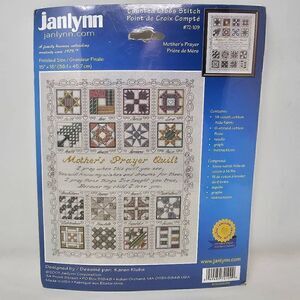 JANLYNN COUNTED CROSS STITCH KIT MOTHERS PRAYER 2001 15" X 18" NEW